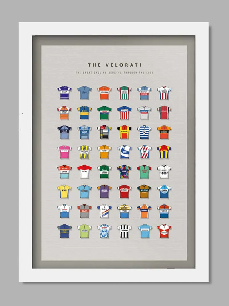 The Velorati - A3 Unframed Cycling Jersey Poster Print